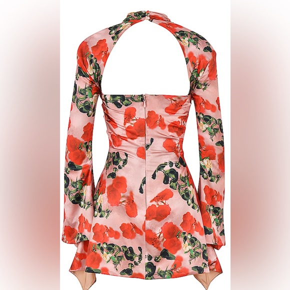 House of CB Toira dress red roses mini - Picture 4 of 7